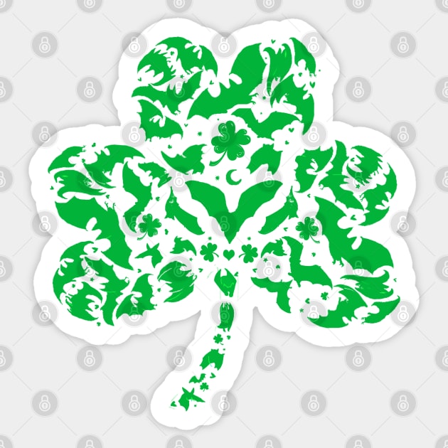 St. Batty's Day Shamrock Sticker by tmiranda85